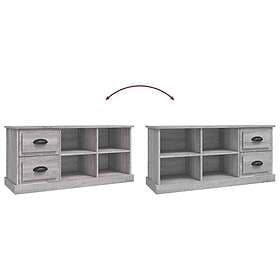 vidaXL TV Stand grå sonoma 102x35.5x47.5 cm konstruerat trä 816182
