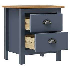 vidaXL Hill Nightstand Grey 46x35x49.5cm Solid Pine 288905
