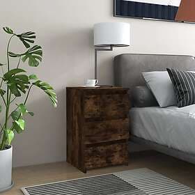 vidaXL Nightstand Smoke Brown Oak 40x35x62.5cm Constructed Wood 815171