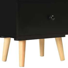 vidaXL Nightstand 2 pcs Black 40x30x50cm Solid Pine 285225