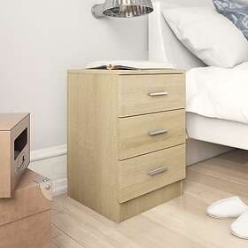vidaXL Nightstand Sonoma Oak 38x35x56cm Engineered Wood 800456