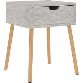 vidaXL Sängbord Betonggrå 40x40x56 cm spånskiva 326803