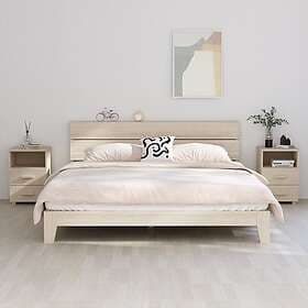 vidaXL HAMAR Nightstand Honey Brown 2 pcs 40x35x62cm Solid Wood 340416