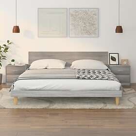 vidaXL Nightstand 2 pcs Grey Sonoma 40x30x40cm Engineered Wood 815408