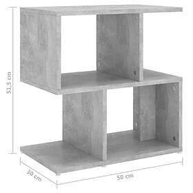 vidaXL Nightstand 2 pcs Concrete Grey 50x30x51.5cm Engineered Wood 806373