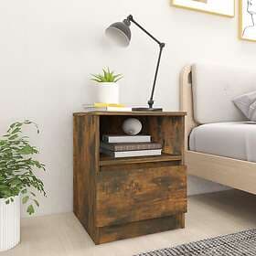 vidaXL Nightstand Smoke Brown Oak 40x40x50cm Constructed Wood