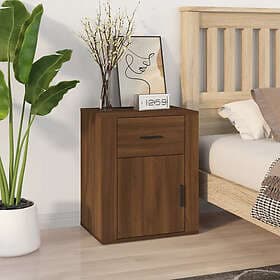 vidaXL Sängbord Brun ek 50x36x60 cm konstruerat trä 816727