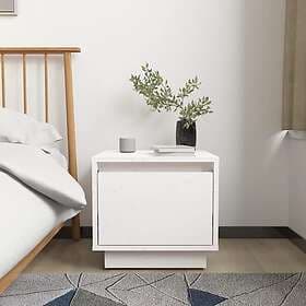 vidaXL Sängbord vit 35x34x32 cm massiv furu 813397