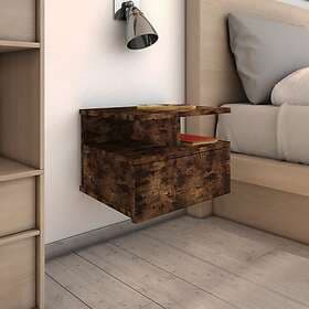 vidaXL Nightstand Smoke Brown Oak 40x31x27cm Constructed Wood 815313