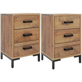 vidaXL Nightstand Set of 2 40x30x55cm Solid Pine 3120340