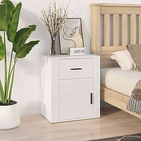 vidaXL Sängbord vit 50x36x60 cm konstruerat trä 816720