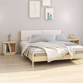 vidaXL Sängbord 2 st 40x30x40 cm massiv furu 813336