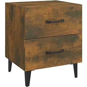 vidaXL Sängbord rökfärgad ek 40x35x47.5 cm 817291