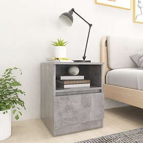 vidaXL Nightstand Concrete Grey 40x40x50cm Chipboard 806165