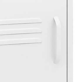 vidaXL Bedside Table White 35x35x51cm Steel 336224