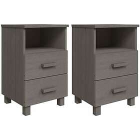 vidaXL HAMAR 2 Light Gray 40x35x62cm Solid Wood 340419