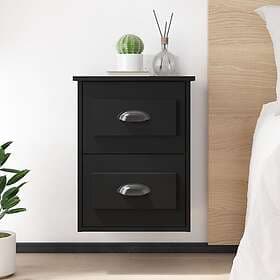 vidaXL Wall-mounted Nightstand 2 pcs Black 41.5x36x53cm 816395