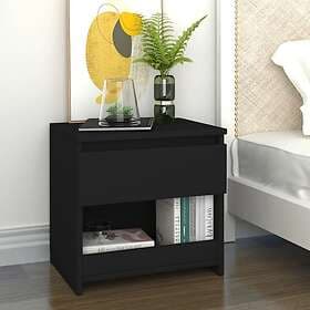 vidaXL Nightstand Black 40x30x39cm Chipboard 803445