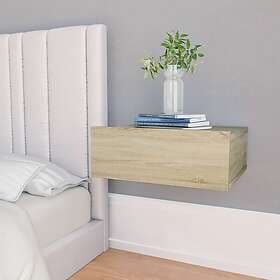 vidaXL Floating Nightstand Sonoma Oak 2 pcs 40x30x15cm Wood 800313