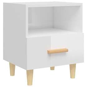 vidaXL Sängbord 2 st vit högglans 40x35x47 cm 812019