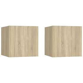 vidaXL Nightstand Sonoma Oak 30.5x30x30cm Constructed Wood 3079716