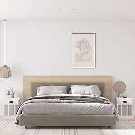 vidaXL Sängbord 2 st vit 43x36x50 cm 816345