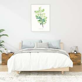vidaXL Nightstand Smoke Brown Oak 40x39x40cm