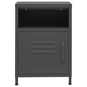 vidaXL Sängbord antracit 35x35x51 cm stål 336222
