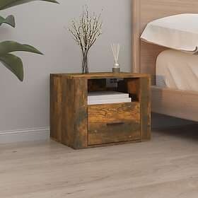 vidaXL Nightstand Smoke Brown Oak 50x36x40cm