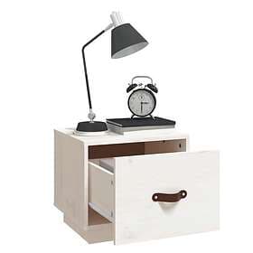 vidaXL Sängbord 2 st vit 40x34x35 cm massivt furuträ 818288
