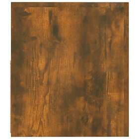 vidaXL Sängbord 2 st med LED-belysning rökfärgad ek 60x35x40 cm 3144972