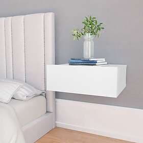 vidaXL Floating Nightstand White 40x30x15cm Engineered Wood 800306