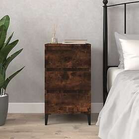 vidaXL Sängbord rökfärgad ek 40x35x70 cm konstruerat trä 819673