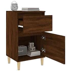 vidaXL Sängbord brun ek 2 st 40x35x70 cm 819707
