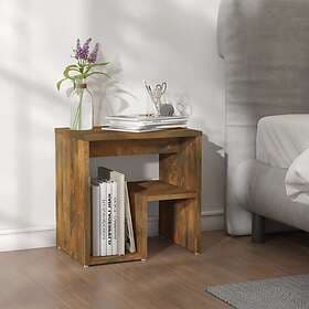 vidaXL Sängbord rökfärgad ek 40x30x40 cm konstruerat trä 815177