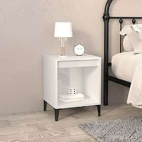 vidaXL Nightstand White High Gloss 40x35x50cm
