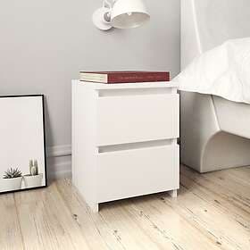 vidaXL Nightstand 2 pcs White 30x30x40cm Engineered Wood 800514