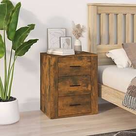 vidaXL Nightstand Smoke Brown Oak 50x36x60cm Constructed Wood 816717