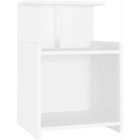 vidaXL Sängbord vit 40x35x60 cm konstruerat trä 806175