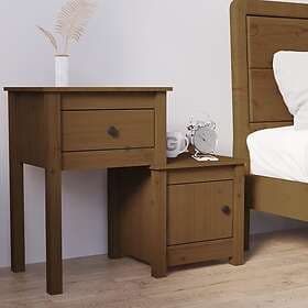 vidaXL Sängbord honungsbrun 79.5x38x65.5 cm massiv furu 814545