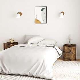 vidaXL Nightstand Smoke Brown Oak 40x40x50cm