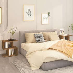 vidaXL Nightstand Smoke Brown Oak 50x30x51.5cm Constructed Wood