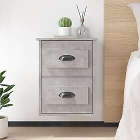 vidaXL Wall-mounted Nightstand Concrete Grey 41.5x36x53cm 816400