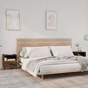 vidaXL Nightstand Smoke Brown Oak Constructed Wood 40x30x40cm 2pcs 817304