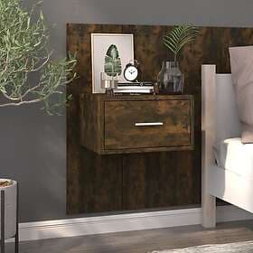vidaXL Nightstand Smoke Brown Oak 40x30x15cm Constructed Wood 816952