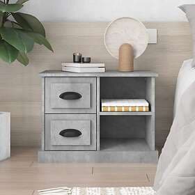 vidaXL Sängbord betonggrå 60x35.5x45 cm 816372