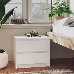 vidaXL Nightstand White 50x39x43.5cm Engineered Wood 806193