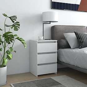 vidaXL Nightstand White 40x35x62.5cm Chipboard 806211