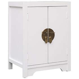 vidaXL Sängbord vit 38x28x52 cm paulownia 284073