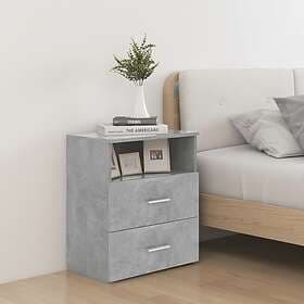 vidaXL Sängbord 2 st betonggrå 50x32x60 cm 803281